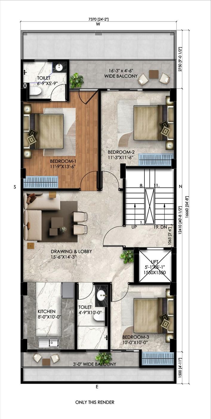 Layout 1 floor plan — Vienna Greens, Sector 99A, Gurugram