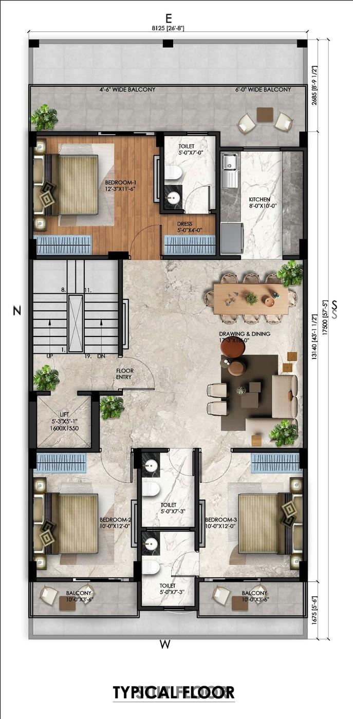 Layout 2 floor plan — Vienna Greens, Sector 99A, Gurugram