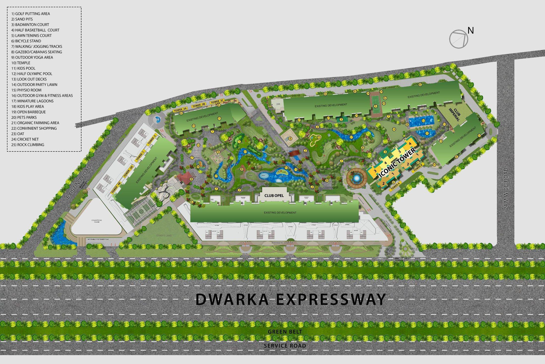 Site plan as printed in the brochure — M3M St. Andrews