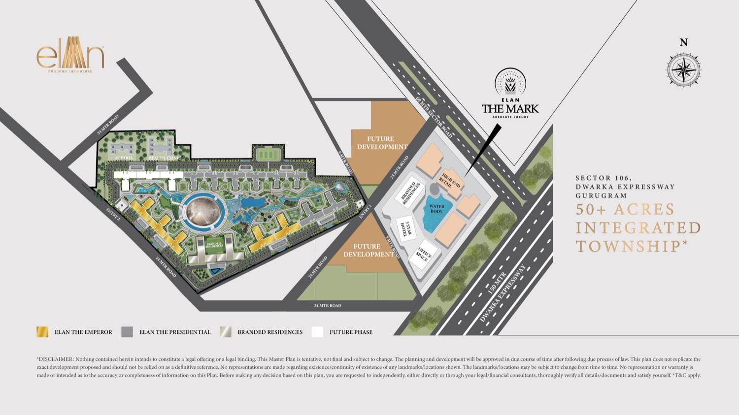 The 50+ acre integrated township master plan — Elan The Emperor