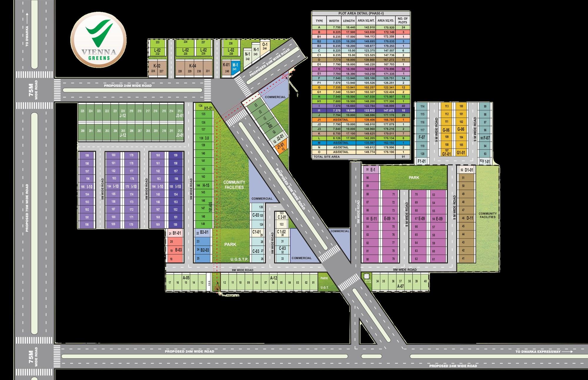 Site layout plan — Vienna Greens